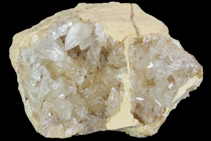 Fluorescent Calcite Geode In Sandstone - Morocco #89682
